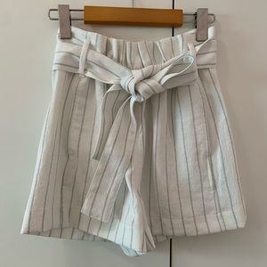ARITZIA WILFRED Tie Front Striped Shorts